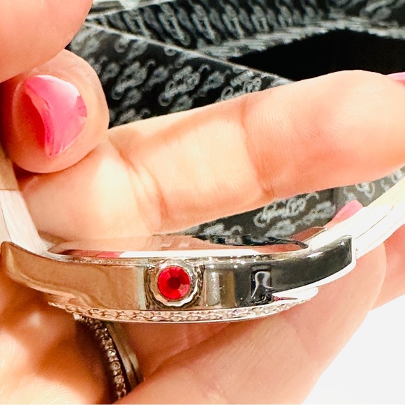 Ed Hardy Swarovski Crystals White Band Watch - Picture 6 of 9